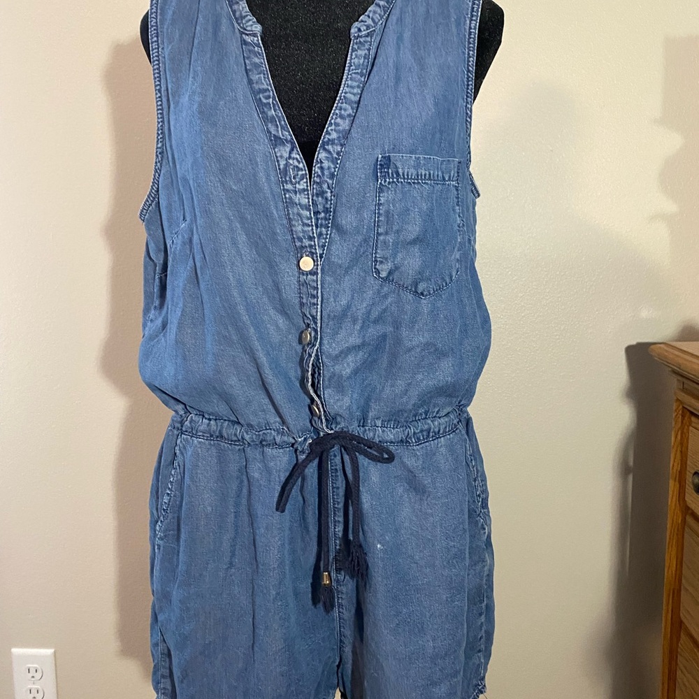 Denim Sleeveless Jumpsuit